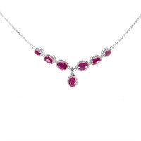 Natural  Red Ruby Necklace