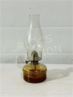 glass base oil lantern - 12" tall
