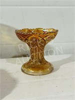 carnival glass vase - 5 1/2"  tall