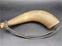 Authentic Bone Horn w/ Leather Strap