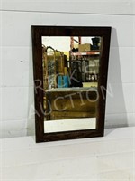 antique oak framed mirror