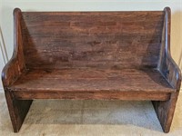 Antique Primitive Wooden Bench / Church Pew