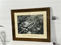 large vintage wood frame picture