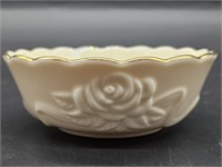 Vintage Lenox Bowl w/ Embossed Flower & 22k Rim