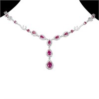 Natural Stunning Red Ruby Necklace