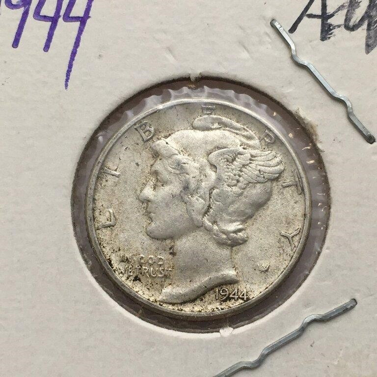 1944 Silver Mercury Dime