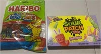Sour Patch Kids Bunnies & Haribo Rainbow Worms Lot