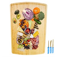 VORVIL 36" x 24" Extra Large Bamboo Cutting Board