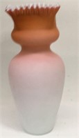 Pink Satin Glass Vase