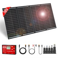 DOKIO 300W 36V Black Portable Solar Panels Kit Fol
