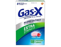 GasX Extra Strength Cherry Cream 18ct Tablets