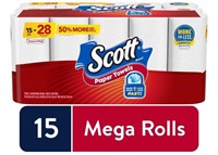 $33 Scott Choose-A-Sheet 15 Mega Rolls Paper Towel