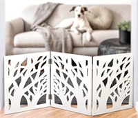 Bundaloo Freestanding Dog Gate Expandable Decorati