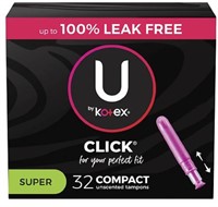 U by Kotex Click Compact Tampons 32ct Unscented