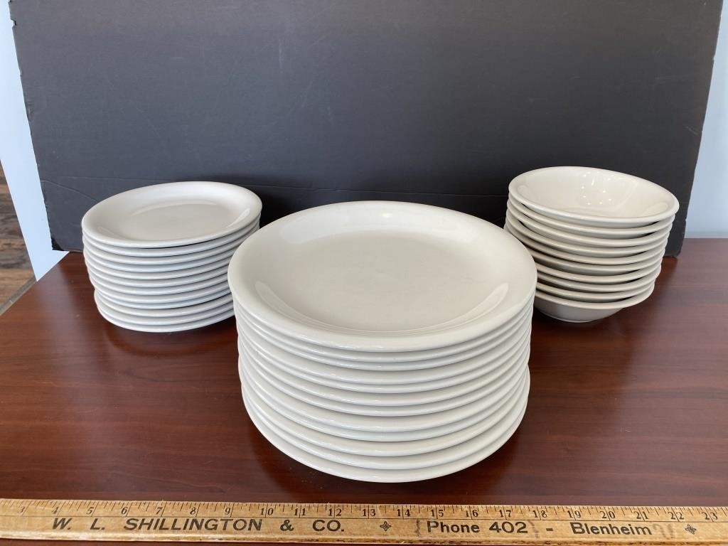 12 pc White dish set- only 11 bowls