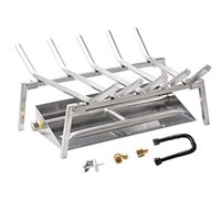 Skyflame 18-inch Fireplace Log Grate with Dual Bur
