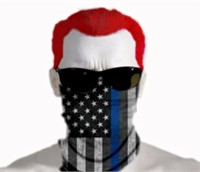2 Blue Line Police Scarf Face Mask Bandana 4E3
