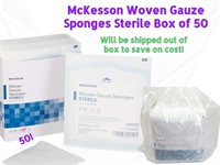 50 ea New McKesson 4X4 Gauze Sponges PC4