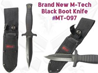 New MTech Fixed Blade Boot Double Edge Knife B4