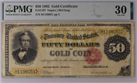 1882 $50 Gold Certificate, PMG 30