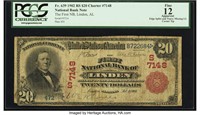 Only Red Seal Known: 1902 $20 Linden, AL. PCGS 12