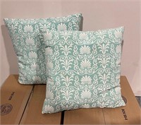 LOT OF DECORATIVE PILLOWS (TURQUOISE)