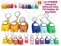 13 Different Color Among Us PVC Rubber Key Chains