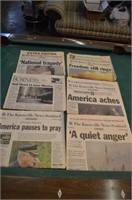 Knox News Sentinnel 9/11/2001 Newspaper Lot