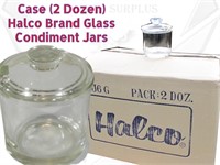 2 Dozen/1 Case Halco Glass Condiment Jars