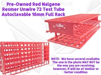 2 Nalgene Unwire 72 Test Tube 16mm Red Full Rack