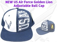 2 New Military USAF Blue & White Ball Cap Adjustab