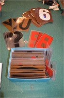 Box Lot of Vintage Plastic Sign Letters & Numbers