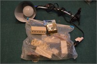 Lot of Plug Adapters and Lamp Parts