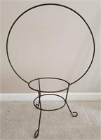 Vintage Wrought Iron Hoop Style Plant Stand