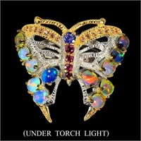 Natural Opal Tanzanite Garnet Sapphire Butterfly R