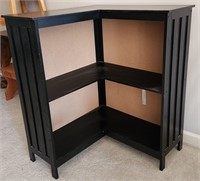 Black Corner Cabinet Bookcase Shelf