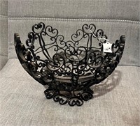 VINTAGE WROUGHT IRON BOWL