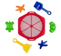 7pc Sand Sifter Beach Toy Set Shovels Sifter Molds