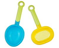 2pc Sand Tool Set Shovel & Sifter Blue Yellow