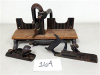 Vintage Cast Iron Miter Box and Hand Planes