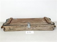 Vintage Military Projectile Wood Ammo Box (No Ship
