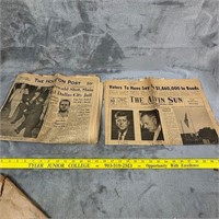Historic Newspapers: Oswald Shot, JFK