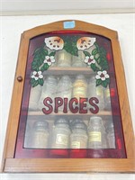 Craft spice display rack with contents. Some