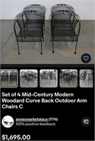 U - LOT OF 4 PATIO CHAIRS (B4)