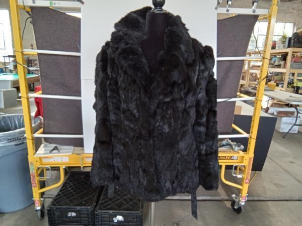 Mademoiselle Rabbit Fur Coat Size Large