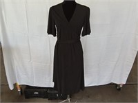 Suzanne Summers Black Wrap Dress