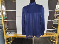 Ann Taylor Factory Size Small Blue Dressy Blouse