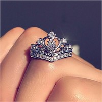Queen Crown Jewelry Silver Plated Ring