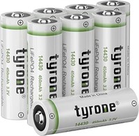 tyrone 14430 3.2 Volt Rechargeable Solar Battery,