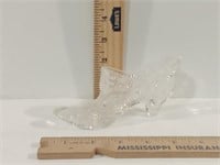 Vintage Clear Daiy and Button Glass Slipper